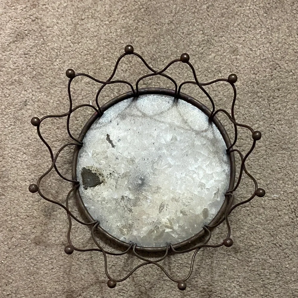Rustic Metal Wall Decor with Silver Center
